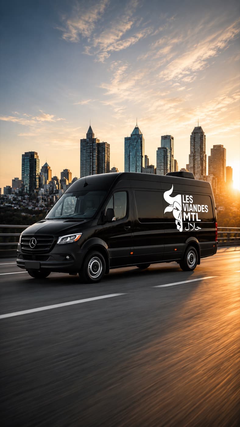 Camion de livraison Mercedes Les Viandes MTL